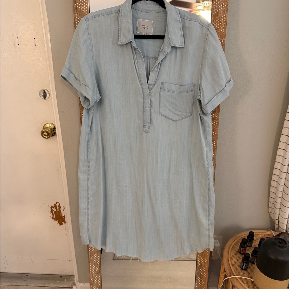 Rails Light Blue Shirt Dress